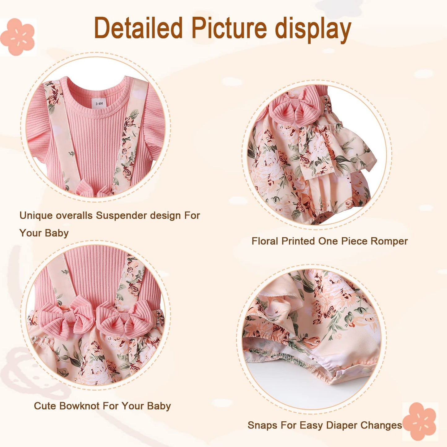 Mbmshegh Newborn Baby Girl Clothes Summer Infant Romper Outfit Short Sleeve Suspender Ribbed Shorts Clothing With Headband 0-3 M