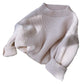 Grnshts Baby Girl Boy Knit Sweater Blouse Pullover Sweatshirt Warm Crewneck Long Sleeve Tops For Infant Toddler Cream&Pink 9-12
