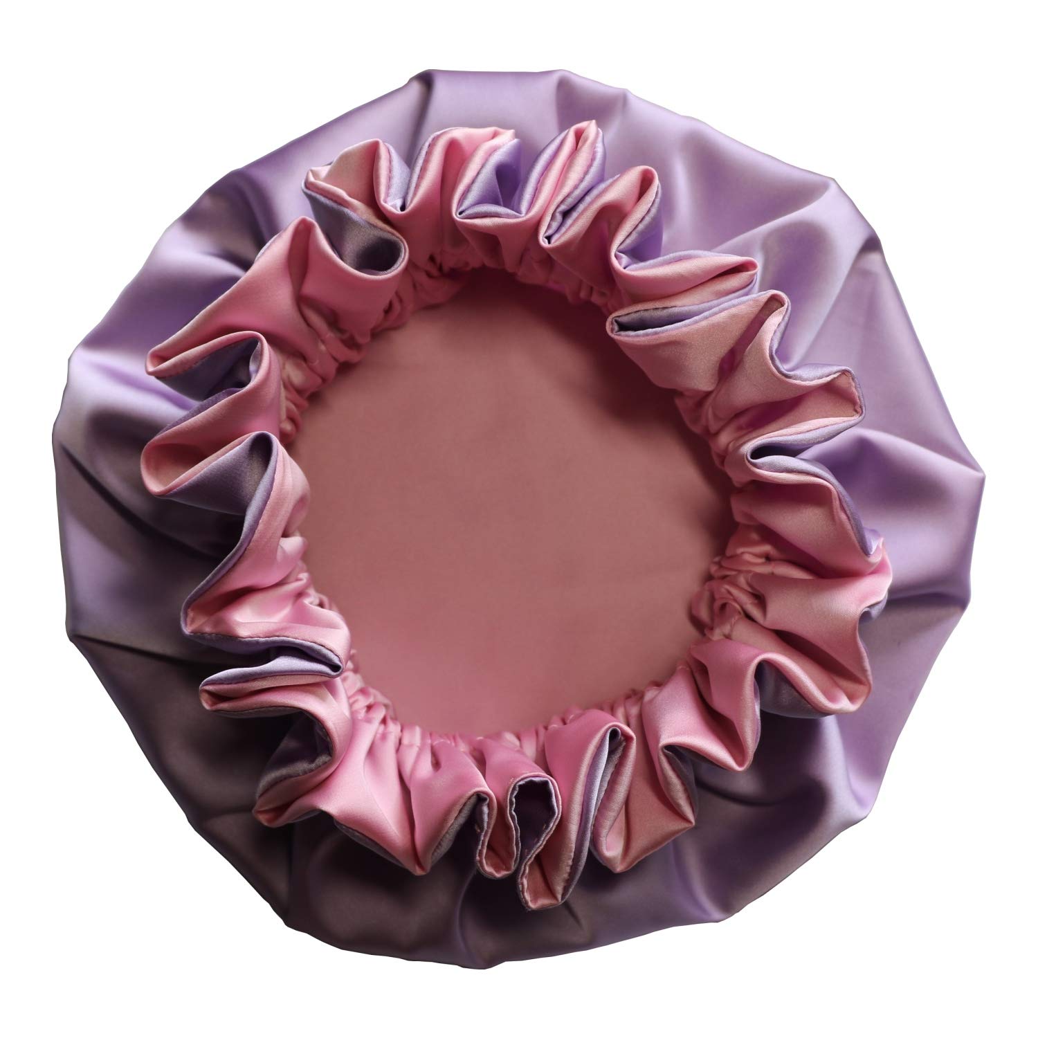 Akiss Reversible Satin Silk Sleep Hair Bonnet For Little Toddler Kids Girl Boy (Taffy/Lavender, 1~3 Y)