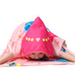 Athaelay Pink Mermaid Hooded Beach Towel Poncho For Kid Girls Toddlers Bath Pool Swim Poncho Cover-Ups Swimwear Soft Lightweight
