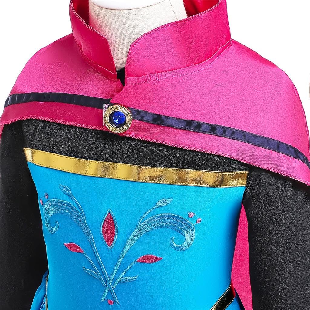 Dressy Daisy Little Girls Ice Princess Snow Queen Coronation Dress Up Costume With Cape Halloween Christmas Party Outfit Size 10