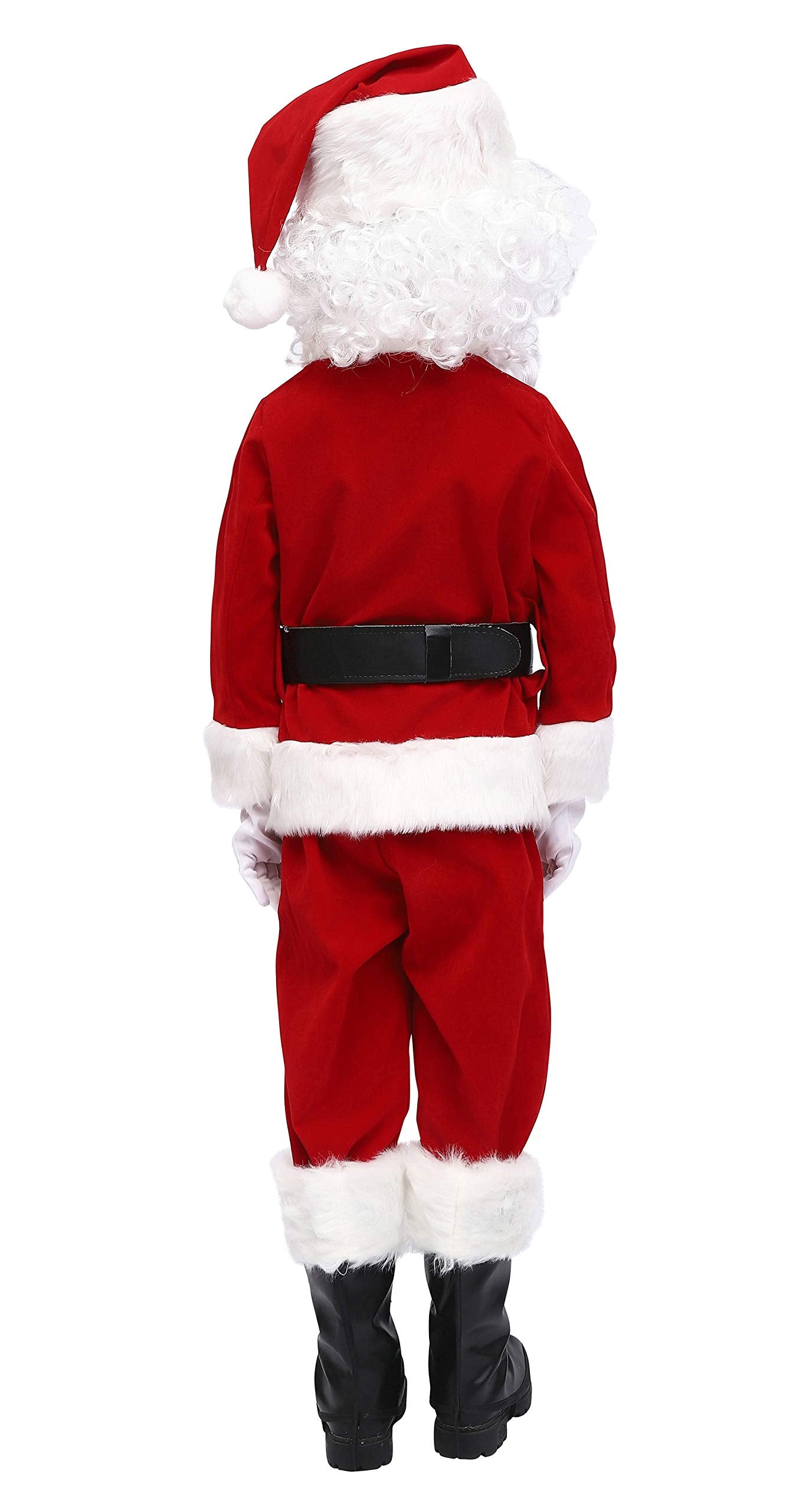 Ovov 11 Pcs Kids Santa Costume Deluxe Kids Santa Suit Toddler Santa Claus Costume For Halloween Cosplay