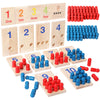 Counting Peg Boards, Toddlers Wooden Counting Number Math Learning Toy with 110 Pegs, Montessori Math Manipulatives Materials fo