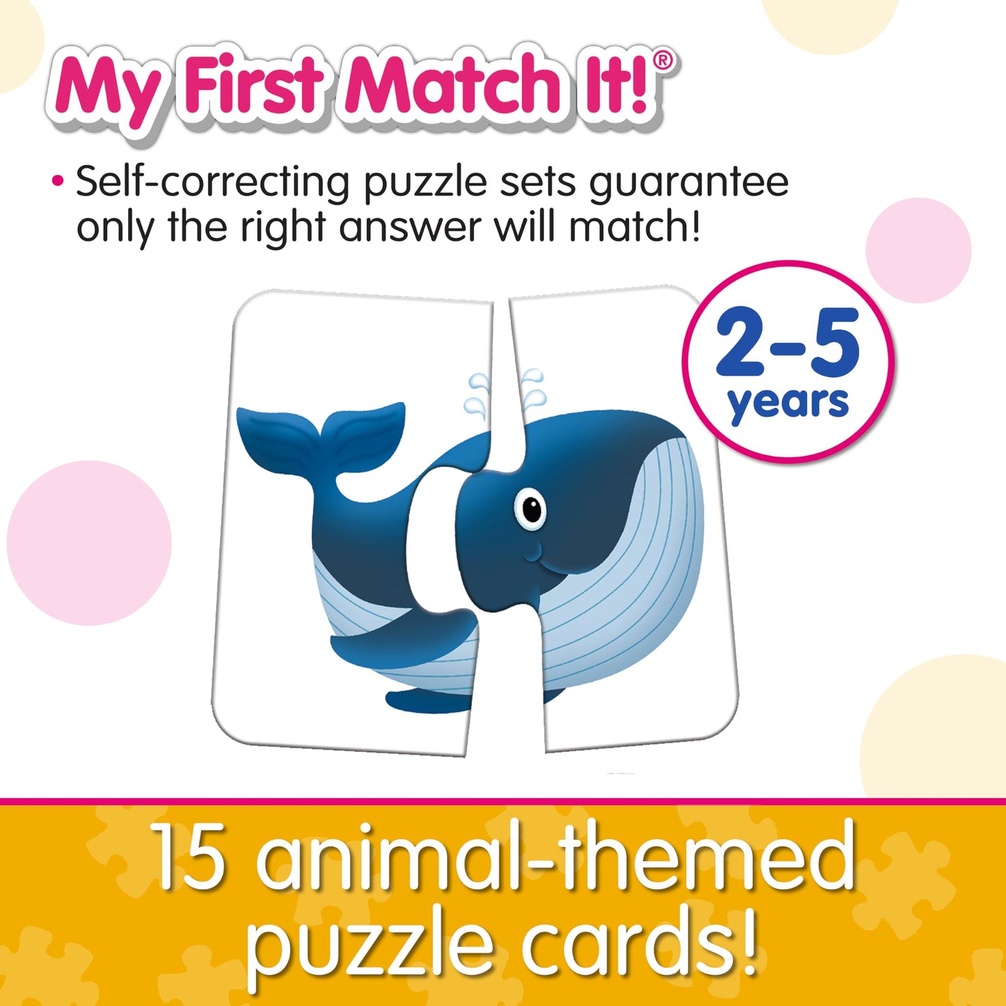 The Learning Journey: My First Match It - Head and Tails - 15 Piece Self-Correcting Animal Matching Puzzles - Learning Toys for
