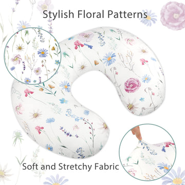 Nursing Pillow Cover Breastfeeding Pillow Slipcover For Moms Soft Breathable Organic Knit Fabric Newborn Infant Feeding Pillow C