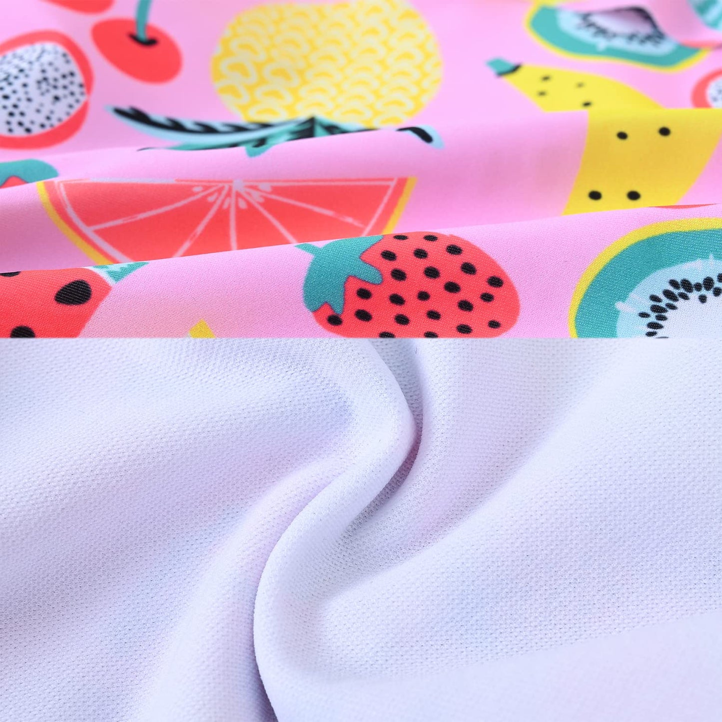 Kavkas Baby Girl Swimsuit Cute One Piece Bathing Suit With Sun Protection Ruffles Swimwear, 12 Months