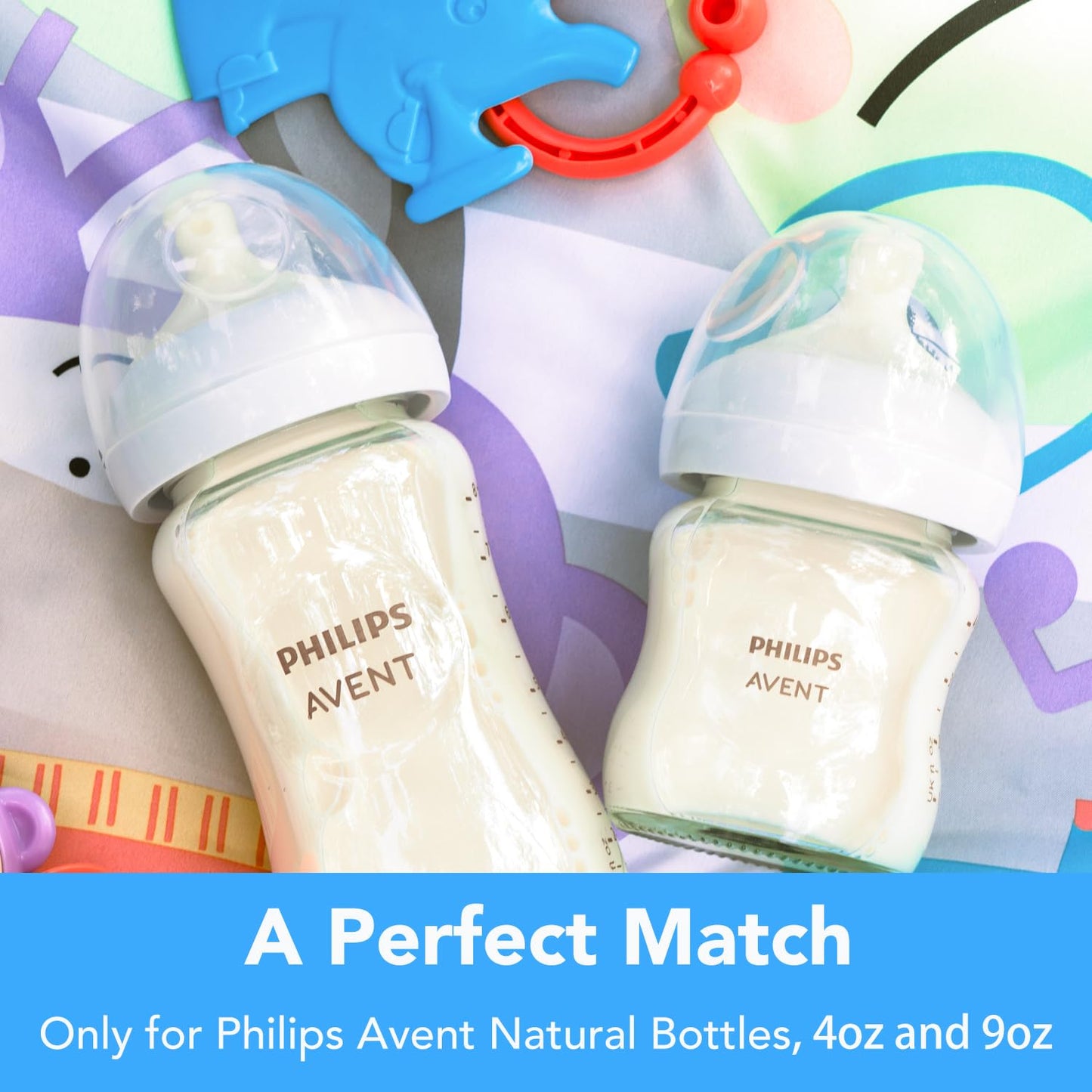 Baby Bottle Replacement Caps For Philips Avent Natural Bottles, Compatible Bottle Lid For Avent Natural Plastic And Glass Bottle