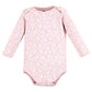 Hudson Baby Unisex Baby Cotton Long-Sleeve Bodysuits, Girl Mommy Pink Navy, 9-12 Months