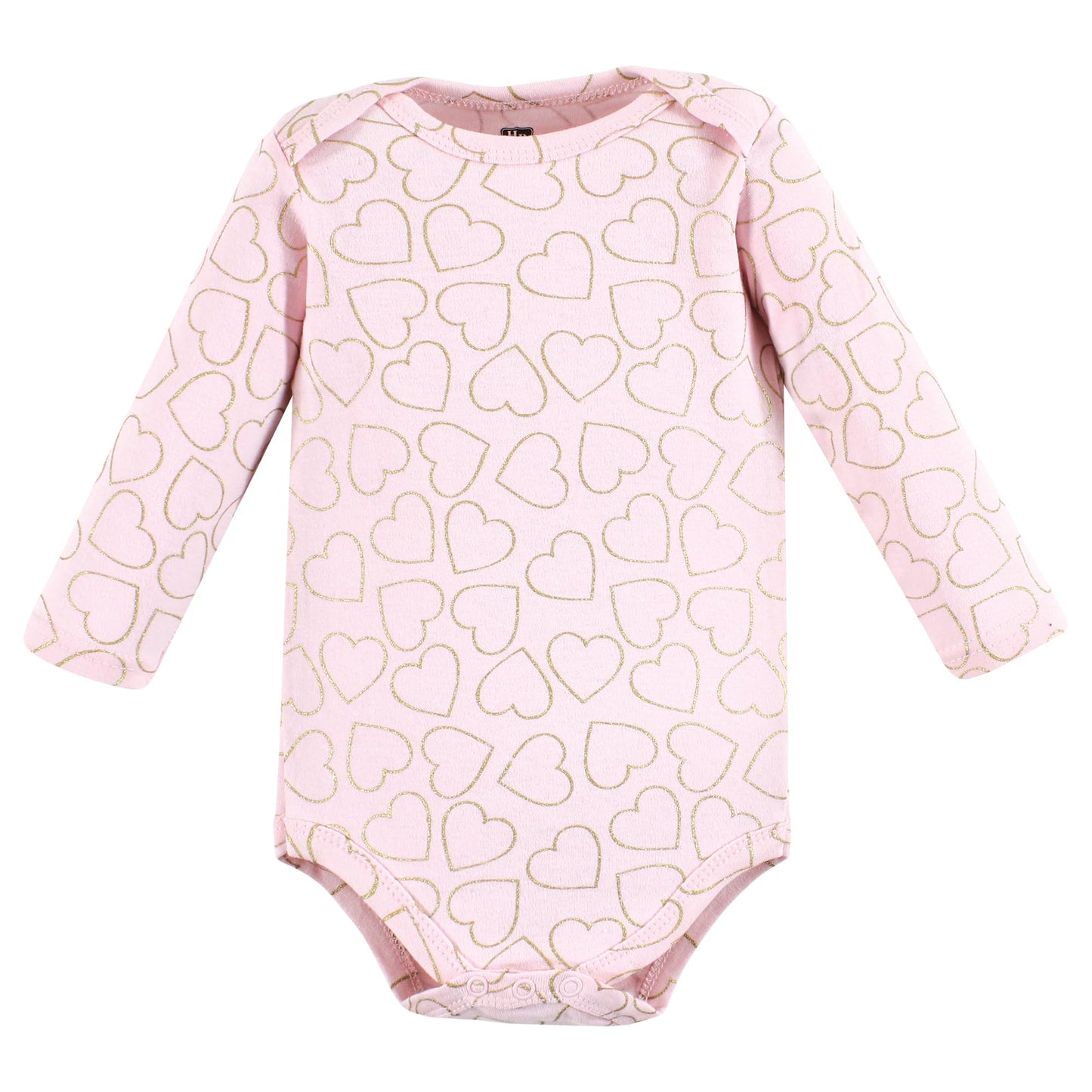 Hudson Baby Unisex Baby Cotton Long-Sleeve Bodysuits, Girl Mommy Pink Navy, 9-12 Months