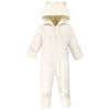 Hudson Baby Unisex Baby Fleece Sleep And Play, Cream Bear, 0-3 Months