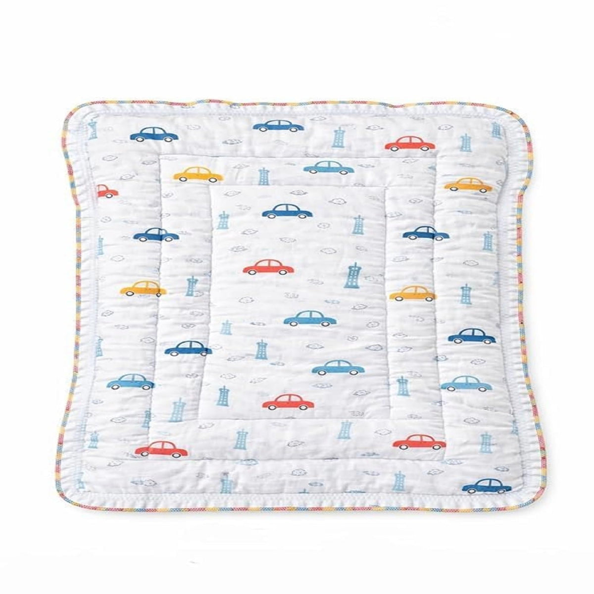 JALVEERA Muslin Baby Godadi, Soft Cotton Quilt, Panda and Cars Print | Lightweight, Breathable, for Newborns and Infants