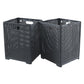 EudokkyNA 2-pack 42 Liters Collapsible Laundry Baskets, Plastic Foldable Hamper Baskets (Grey)