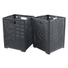 EudokkyNA 2-pack 42 Liters Collapsible Laundry Baskets, Plastic Foldable Hamper Baskets (Grey)