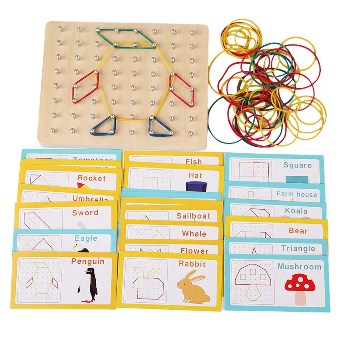 SECRET DESIRE Wooden Montessori Toy Math Manipulative Material for Game Geometry Learning|Developmental Baby Toys