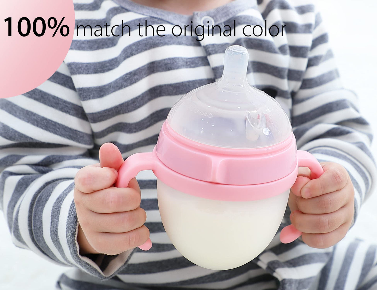 Chubbiee Baby Bottle Handles For Comotomo 5 Ounce & 8 Ounce Silicone Baby Bottles, Compatible Comotomo Bottle Holder For Baby, P