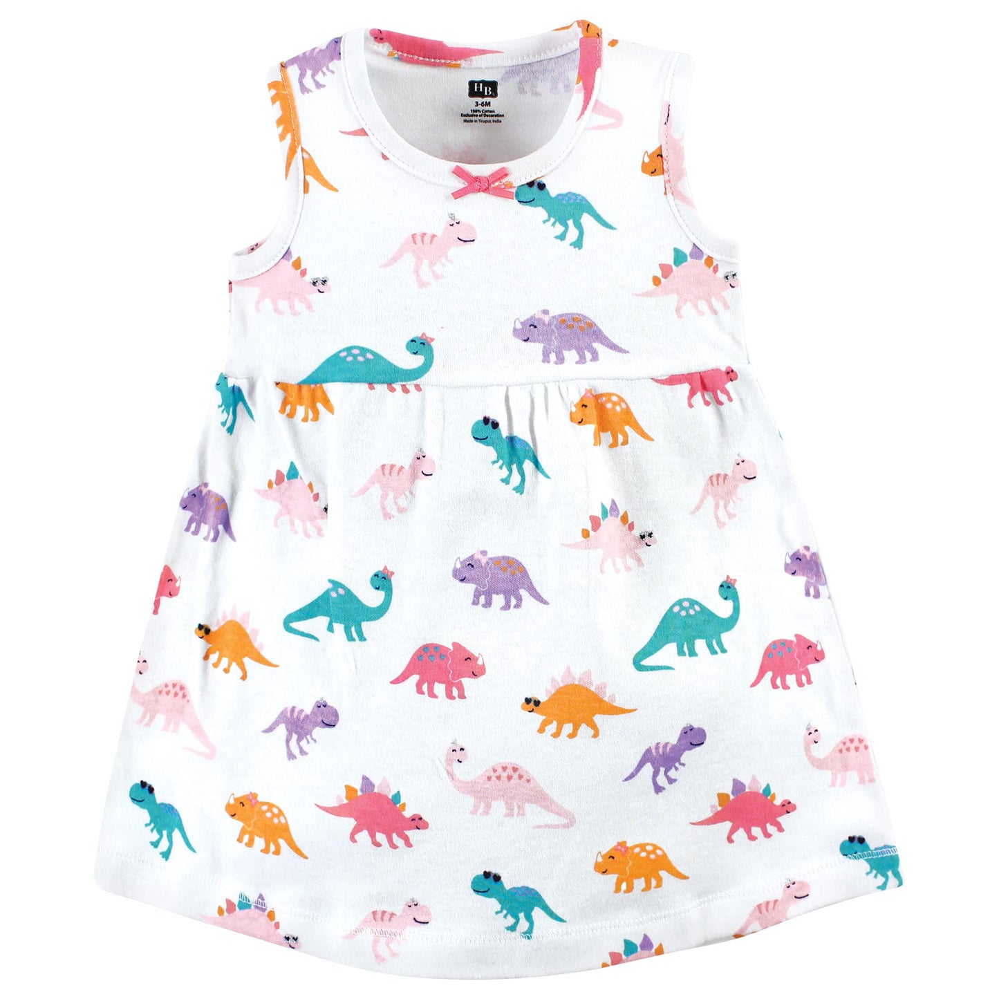 Hudson Baby Baby Girls' Cotton Dress And Cardigan Set, Cute-A-Saurus, 6-9 Months