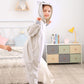 Canasour Hippo Onesie Kids Animal Halloween Cosplay Costume For 4T Girls Unisex Outfuit One Piece Hooded Soft Pajamas Grey Party