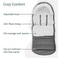 Uppababy Cozyganoosh Footmuff / Easily Attaches To Uppababy Strollers + Rumbleseat / Ultra-Plush, Weather-Proof / Greyson (Charc