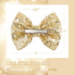 Lanmerry 5 Inch Glitter Sequin Gold Hair Bows And Clips For Baby Toddler Girls - Big Hair Accessories