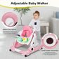 Baby Walker With Wheels, 5 In 1 Walker For Baby Boy Girl 6-12 Months With Bouncer, Music And Lights Baby Jumper Activity Center,