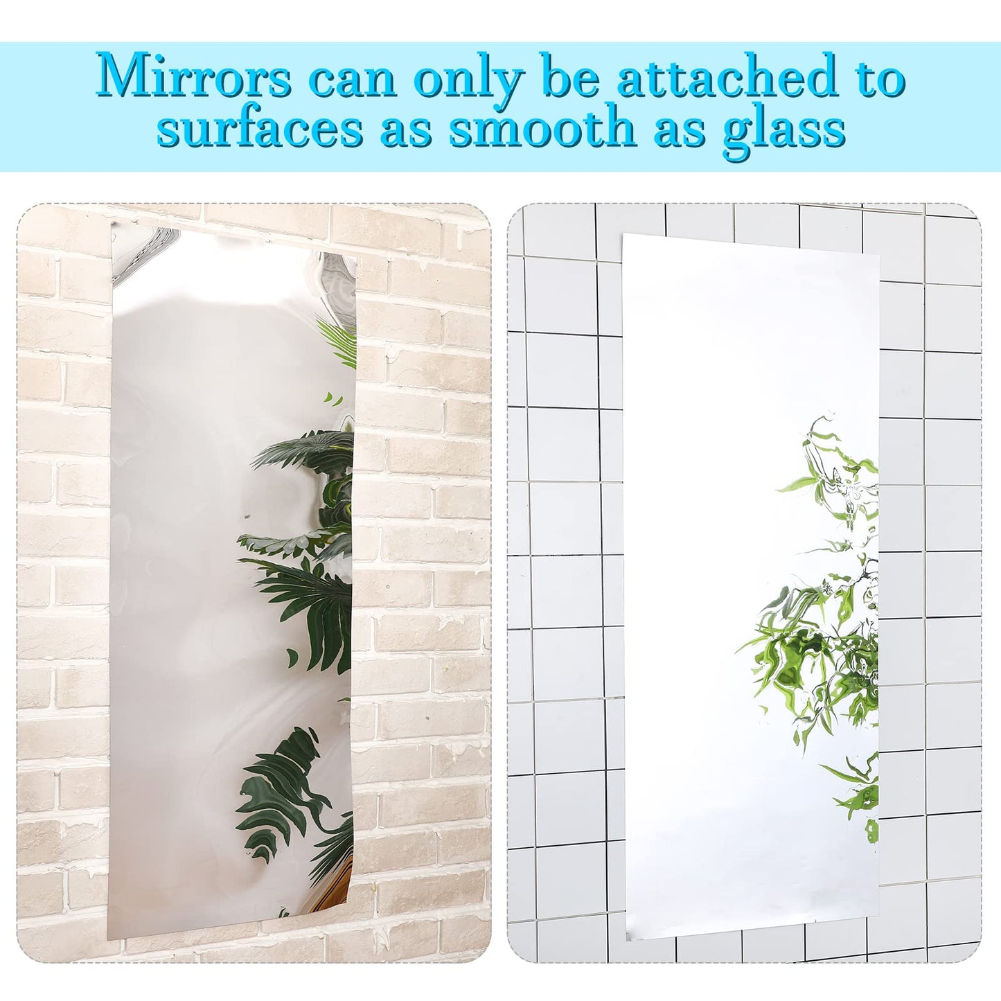 Carnival Mirror, Self Adhesive Funhouse Mirror, 16 x 39 Inch Fun Mirror for Kids Wall Halloween Circus Birthday Party Supplies D