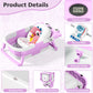 Collapsible Baby Bathtub For Newborns With Thermometer And Soft Floating Cushion Portable And Foldable Travel Baby Bath Tub For