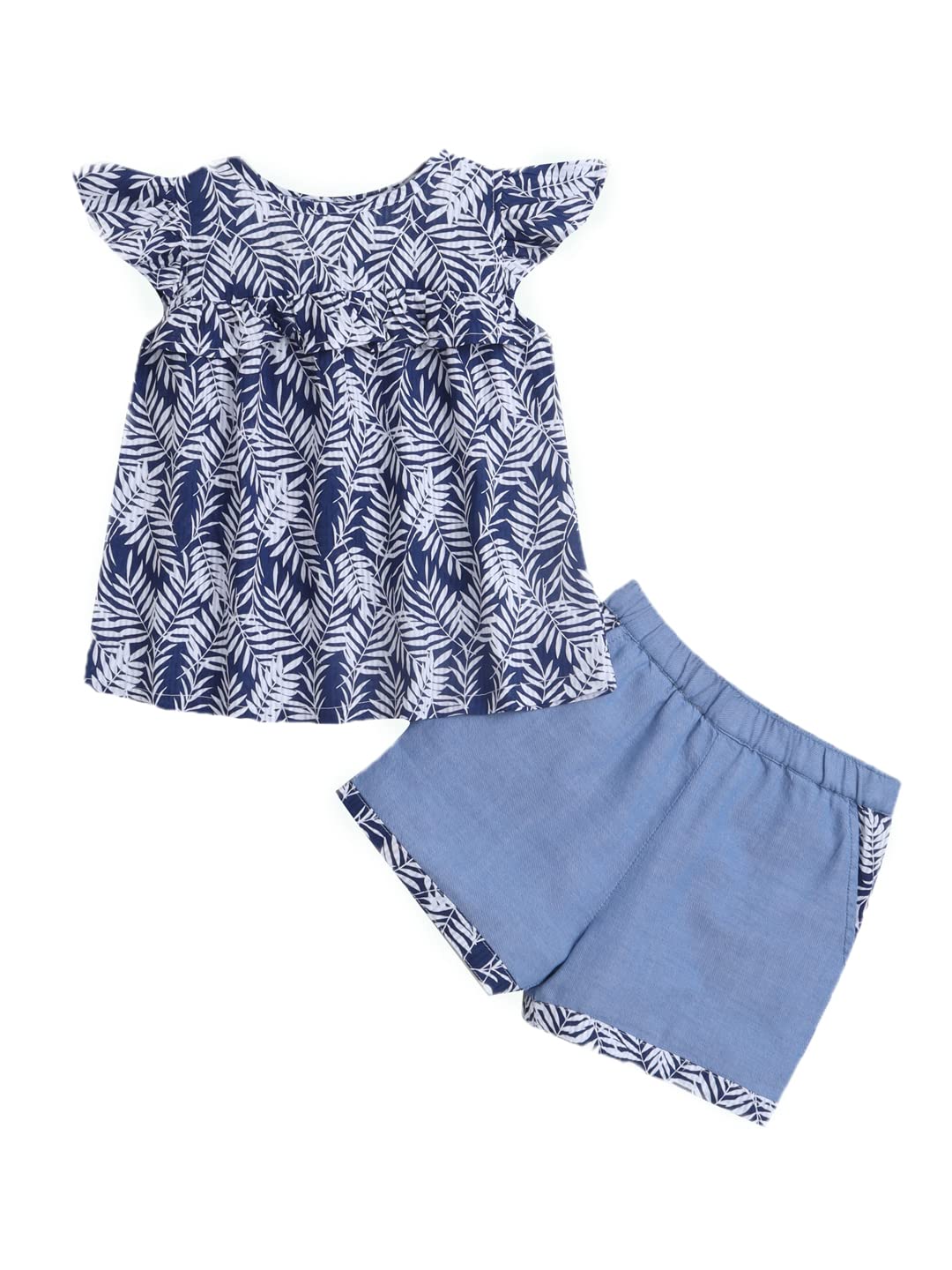 Spring Bunny  Toddler Girl  Hannah  Blue Printed Top and Bottom Set  2 Years