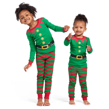 The Children'S Place Baby Girls Family Matching Christmas Holiday Sets, Snug Fit 100% Cotton, Pajama Set, Elf Suit, 4T Us