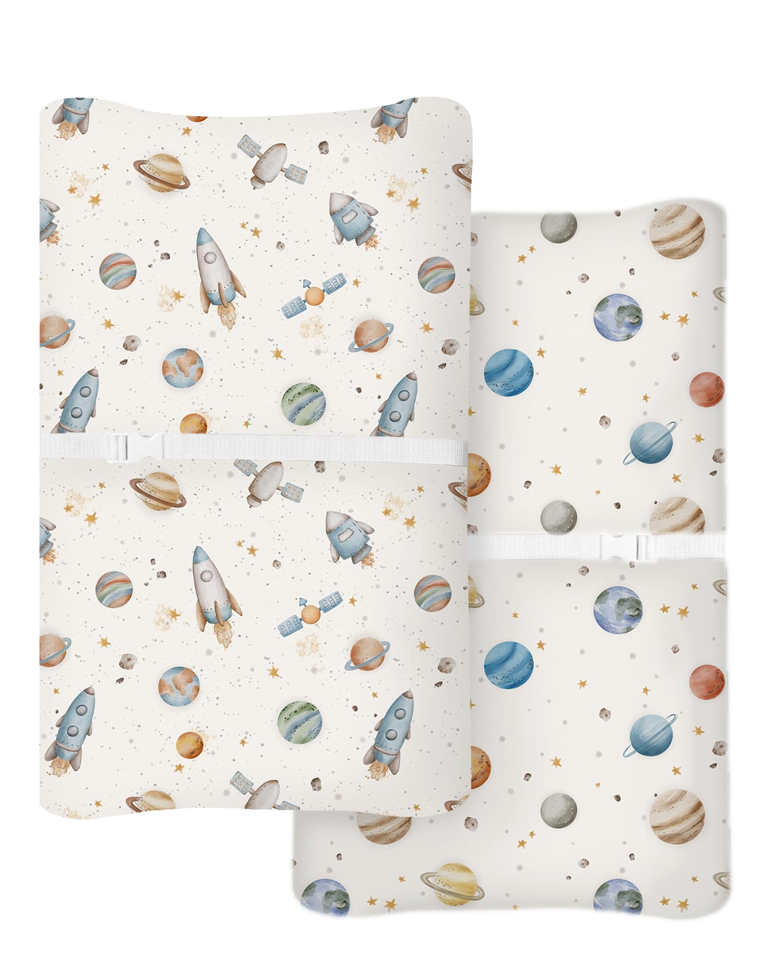 Changing Pad Cover for Baby Boys Girls 2 Pack, Fits Standard 32     16    Changing Table Pads, Silky Breathable Stretch Knit, Ma