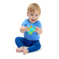 Bright Starts Safari Driver Take Along Toy with Music and Lights, Monkey, On The Go Travel Activity, Unisex, Blue, 3 Months+