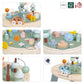 Janod J04402 Sweet Cocoon Wooden Activity Multi-Play Table Toddlers - Fine Motor Development - Non-Slip Feet - Water Painted and