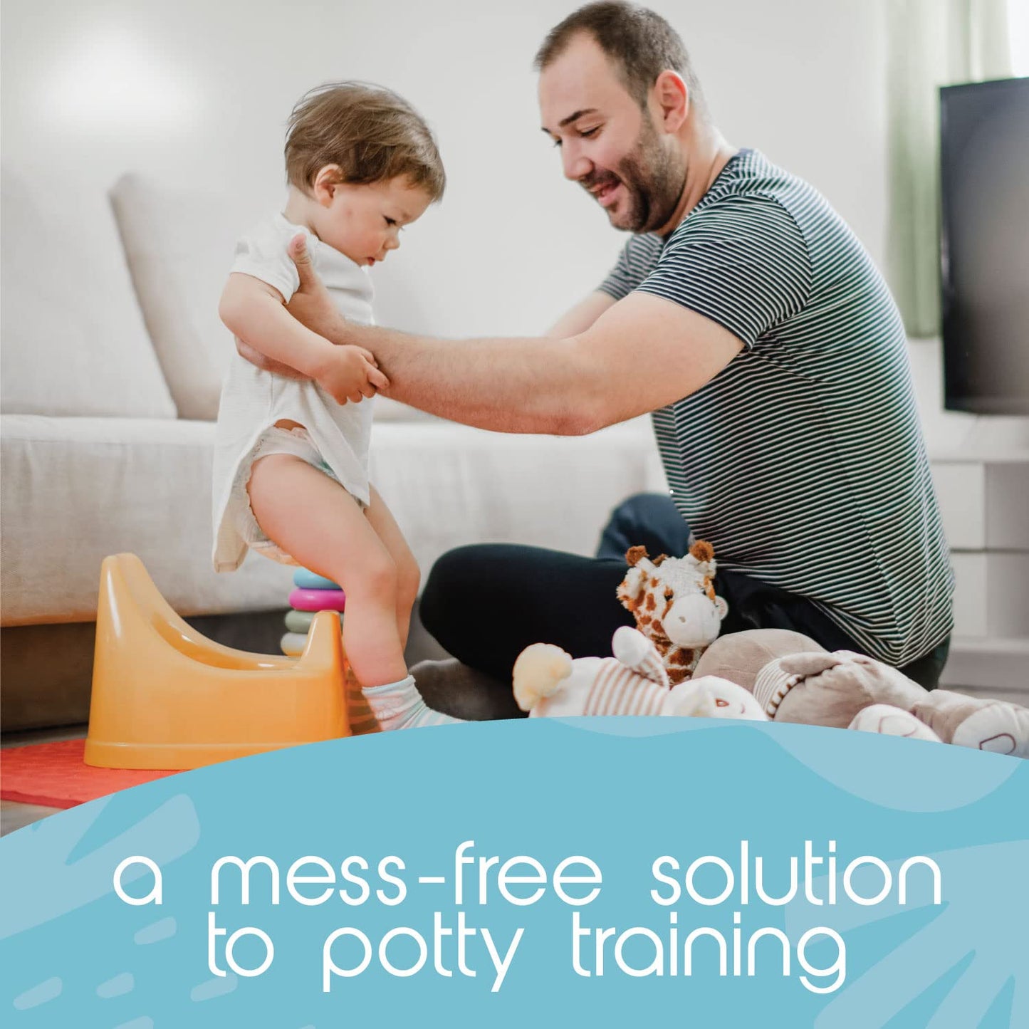 Tidytots Disposable Potty Chair Liners - Value Pack - Universal Fits Most Potty Chairs - 32 Liners