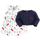 Hudson Baby Baby Girls' Cotton Dress And Cardigan Set, Wildflower, 3-6 Months