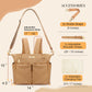 Miss Fong Leather Diaper Tote Backpack - Large Diaper Bag With 11 Organizers, Changing Pad, Stroller Straps, 4 Insulated Pockets