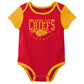 Outerstuff Nfl Newborn Baby And Infant Short Sleeve Bodysuit Variety 3-Pack - Kansas City Chiefs, 3-6M