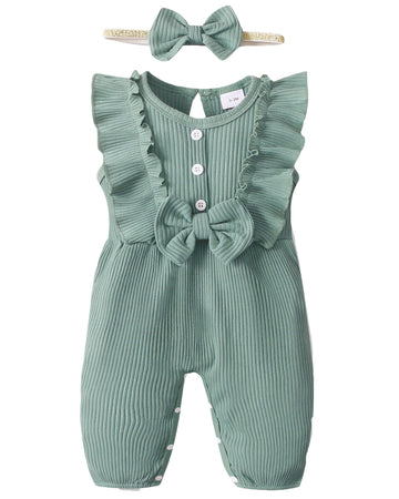 Mioglrie Infant Baby Girl Clothes Romper Onesie Gifts Baby Girl Outfits Cotton Newborn Girl Clothes Jumpsuits Green Baby Girl Cl