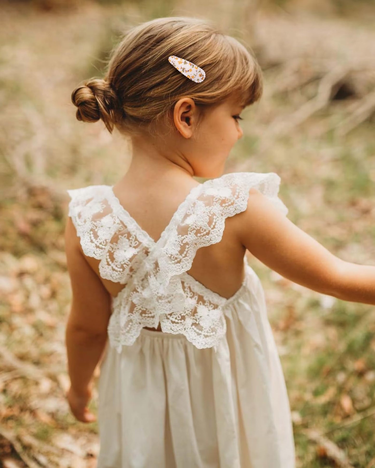 Doboi 40Pcs Toddler Hair Clips Baby Girl Hair Bows Clips Floral Print Non Slip Wrapped Snap Hairpins Flower Clips For Hair Barre