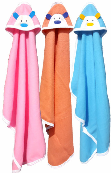BRANDONN Newborn Original 3PCS.. Big Size (36 X 27) Cute Baby Blankets for Babies (Orange, Pink, Blue; Pack of 3)