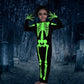 Besutolife Kids Halloween Skeleton Costumes Glow In The Dark With Gloves For Boys Girls