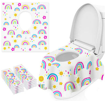 Hongteya Toilet Seat Covers Disposable, 20 Pcs Extra Large Disposable Toilet Seat Cover For Kids&Adults, Travel Essentials For K