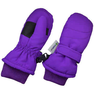 Children Toddlers And Baby Mittens Made With Thinsulate And Fleece - Winter Waterproof Gloves - Kx Gear By Zelda Matilda, Purple