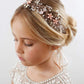 Sweetv Flower Girl Headband For Wedding, Baby 'S Breath Hair Piece, Rose Gold Headpiece For Birthday Party, Photography