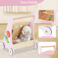 INFANS Wooden Baby Walker, Montessori Walker with Multiple Activity Toys, Storage, Push Walker Toys for Infant Learning to Walk,