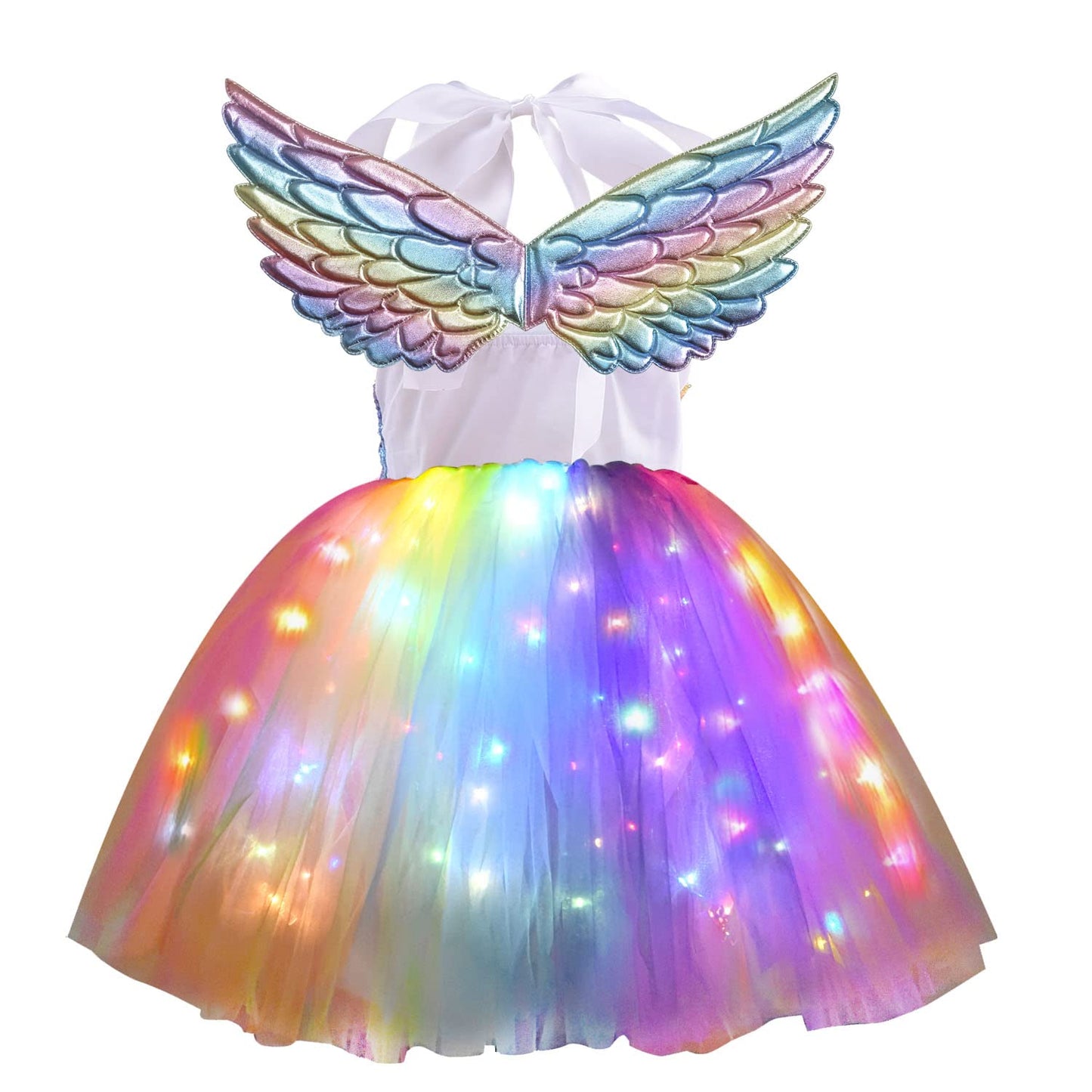 Led Unicorn Costume For Girls, Halloween Dress Up Lighted Sequin Princess Tutus Birthday Decorations Gifts Christmas Party Outfi