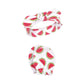 Hudson Baby Infant Girl Cotton Headband And Scratch Mitten Set Watermelon, 0-6 Months