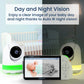 Babysense 5.5    1080P Full Hd Split-Screen Baby Monitor, Video Baby Monitor With 2 Cameras And Audio, 6-Color Rgb Night Light,