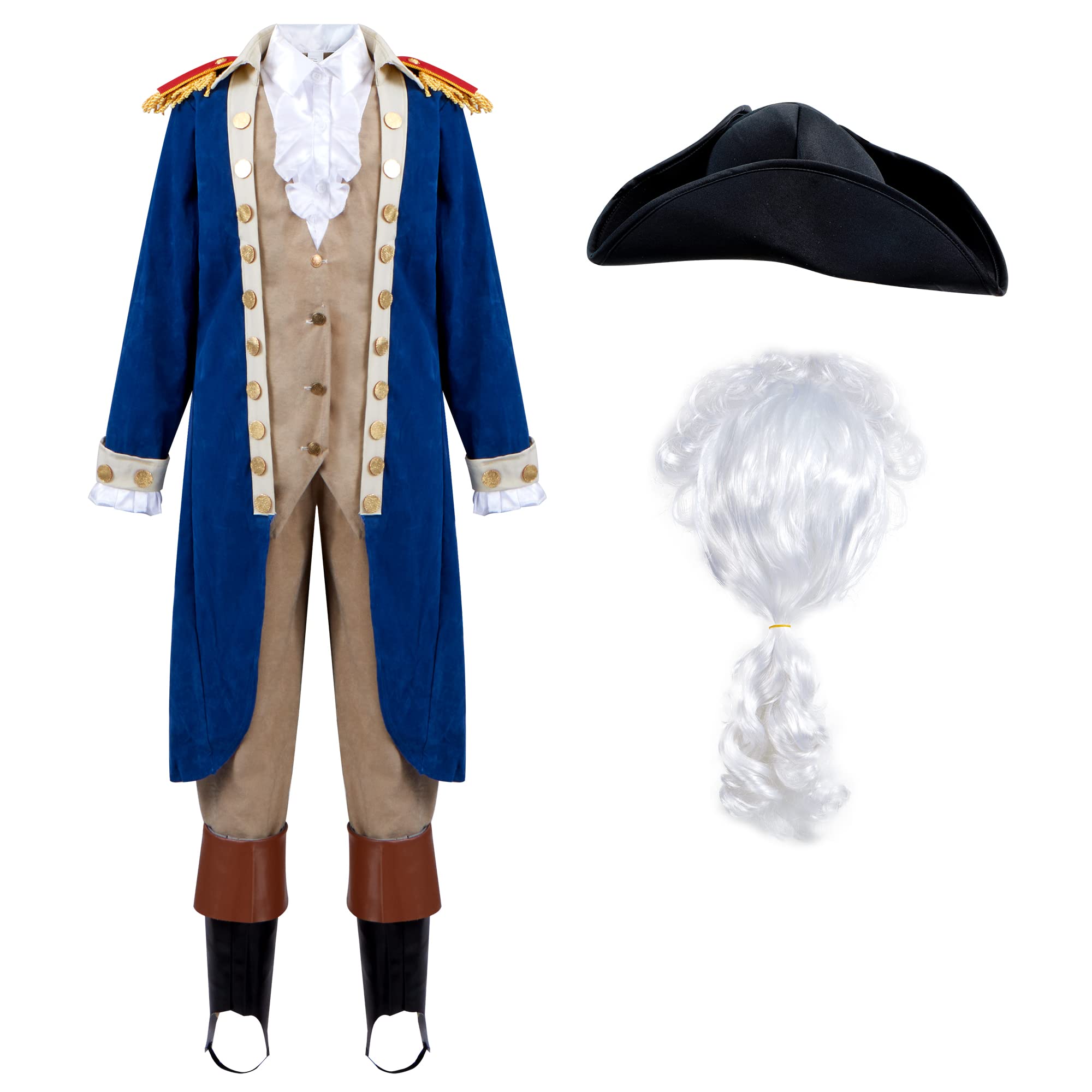 Spooktacular Creations George Washington Costume For Kids, Colonial Bo – Cutebab WBBAPB07H46VXSC