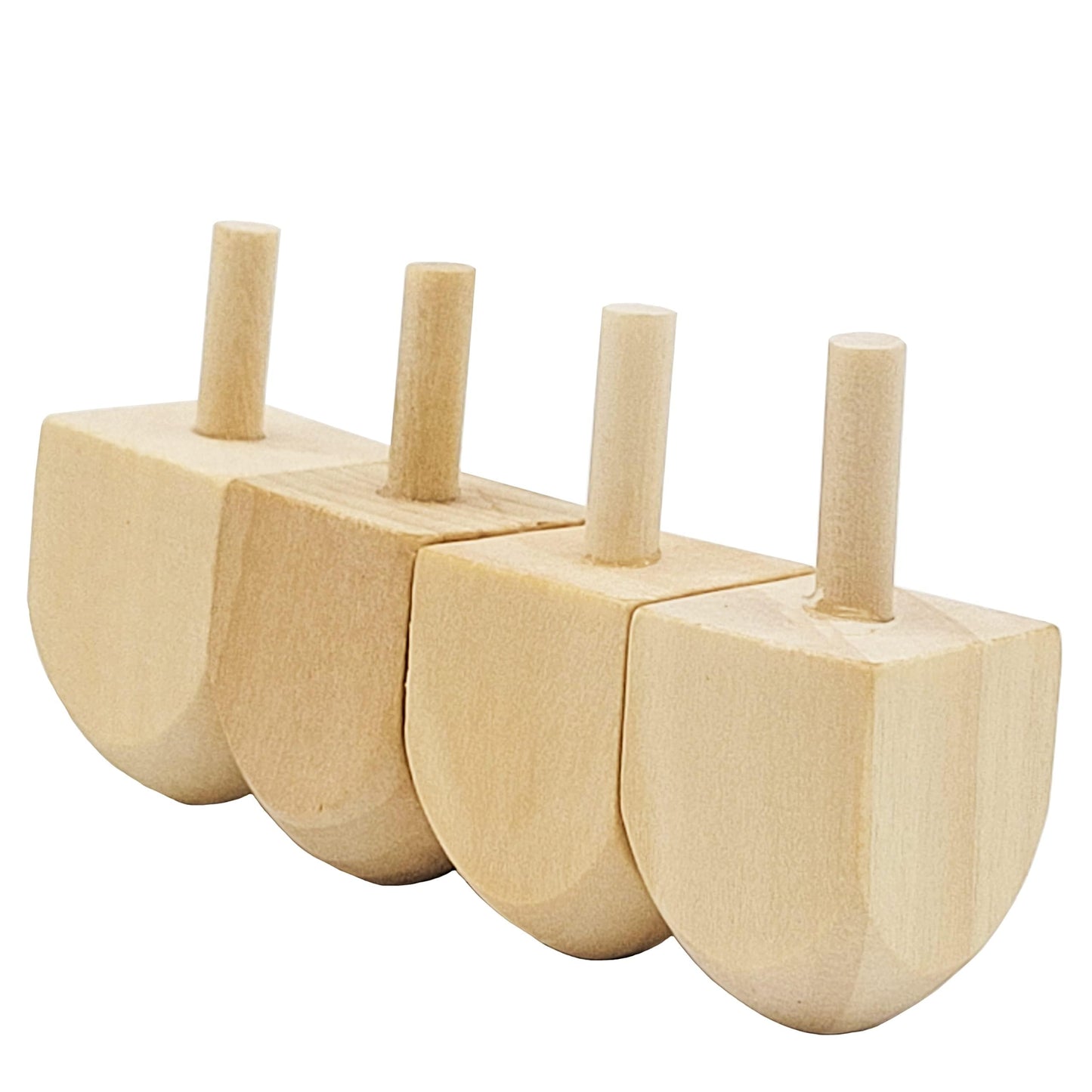 Hanukkah Wood Dreidels, Design Your Own Game, 1.5' Inch Unfinished Natural Wooden Chanukkah Dreidels (500-Pack)