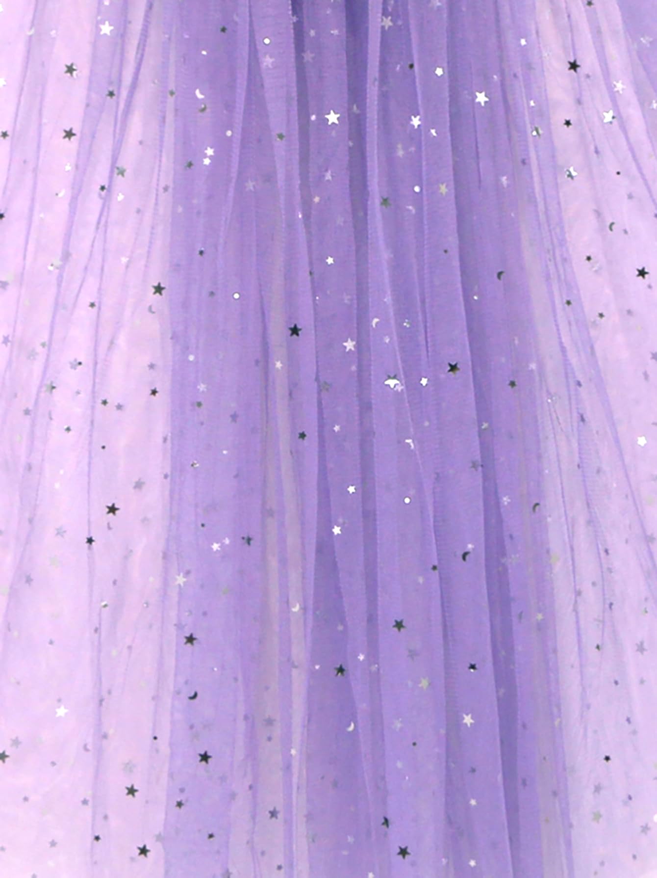 Fkkfyy Little Girl Cape Dress Up For Kids Cloak Lace-Up Matching Princess Birthday Party Cosplay Halloween Star And Moon Sequins