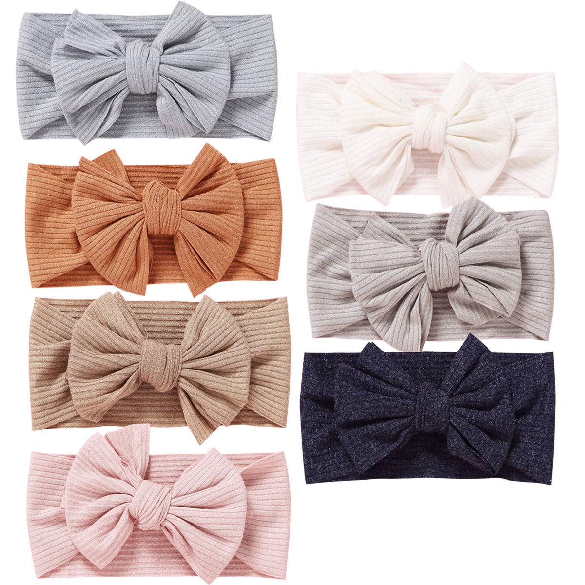 Mookiraer Baby Girls Headbands With Bows Handmade Hair Accessories Stretchy Hairbands For Newborn Infant Toddler Baby Essentials